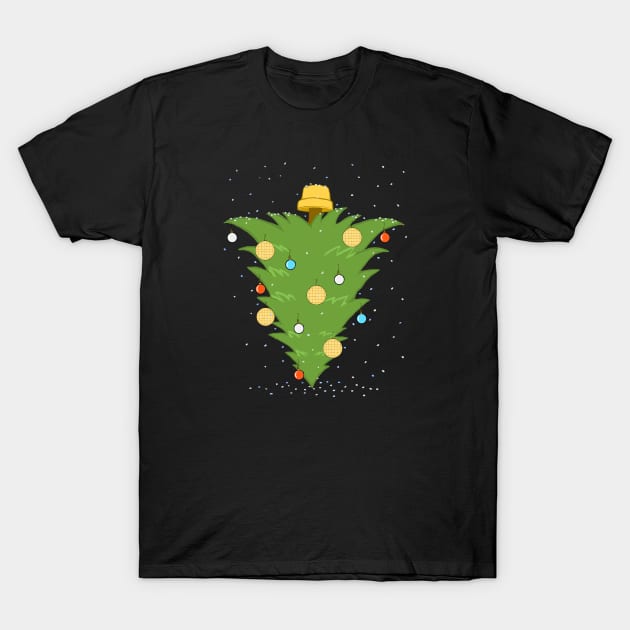 Stranger Christmas Upside Down Waffle Tree T-Shirt by xenotransplant